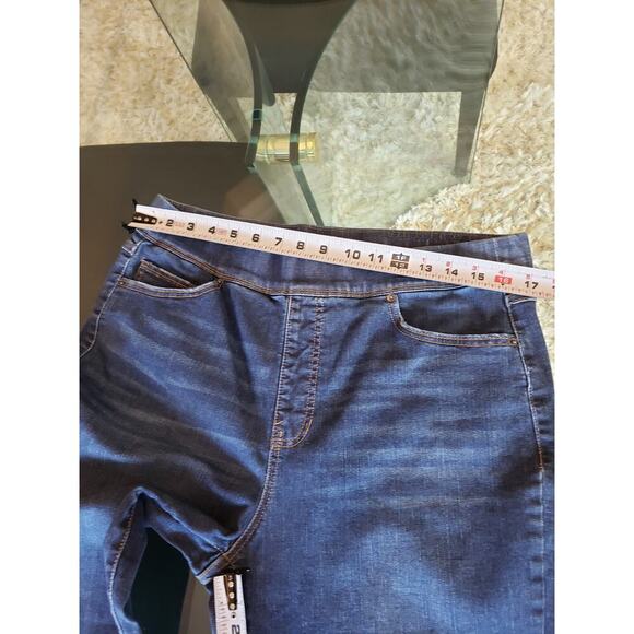 Terra & Sky Jeans Womens 14W Blue Denim Pockets High Rise Waistband Skinny Leg - Picture 8 of 8